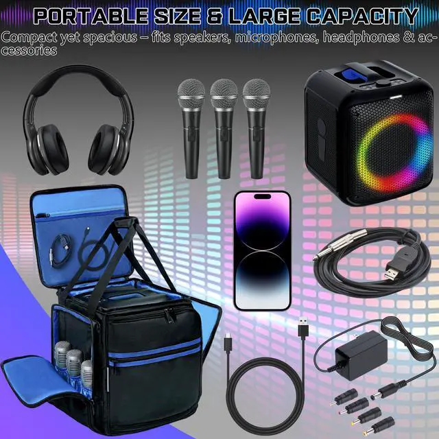 Alt view image 6 of 7 - Rolling Speaker Backpack Case for Bose S1 Pro S1 Pro+ & JBL PartyBox Encore, Portable Bluetooth Speaker Travel Bag with Wheels