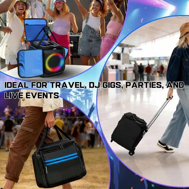 Alt view image 7 of 7 - Rolling Speaker Backpack Case for Bose S1 Pro S1 Pro+ & JBL PartyBox Encore, Portable Bluetooth Speaker Travel Bag with Wheels