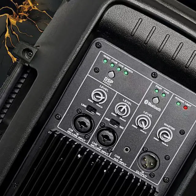 Alt view image 7 of 7 - Dual 10 Inch 1200W High Powered PA Speaker System | Support bluetooth FM radio USB SD media playback includes two stands for outdoor karaoke events