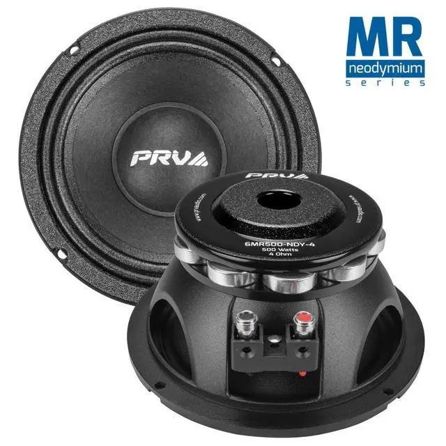 Alt view image 3 of 7 - 6.5 Inch Midrange Speaker 6MR500-NDY-4 500 Watts 4 Ohm Neodymium Magnet, High Output Loudspeaker for Car Audio & Motorcycle (Single)