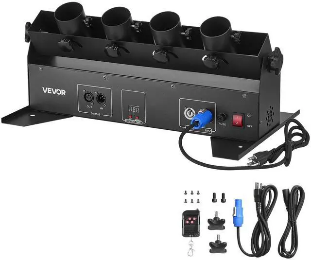 Main image of Electric Confetti Cannon Machine, High Output 4-Shot Confetti Launcher, DMX512, Manual & Remote Control, Portable Confe-tti Shooter for Wedding Christmas DJ Party Event Show Stage Nightclub