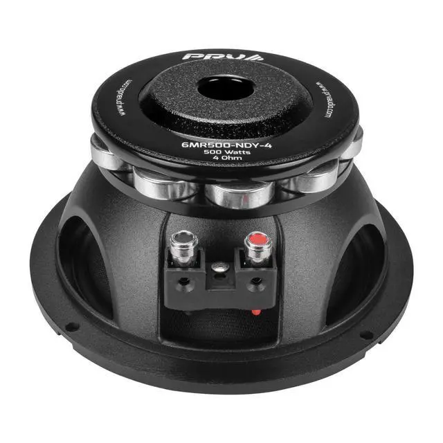 Alt view image 6 of 7 - 6.5 Inch Midrange Speaker 6MR500-NDY-4 500 Watts 4 Ohm Neodymium Magnet, High Output Loudspeaker for Car Audio & Motorcycle (Single)