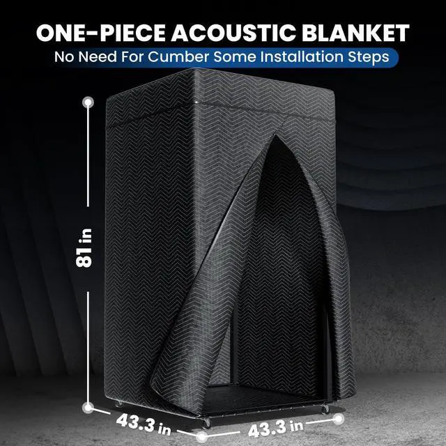 Alt view image 4 of 7 - Portable Recording Booth Sound Booth for Recording Echo-Free Vocals Complete Home Recording Studio Foldable Vocal Booth with Travel Bag for Voiceovers, Podcasts & Music (XL Booth)