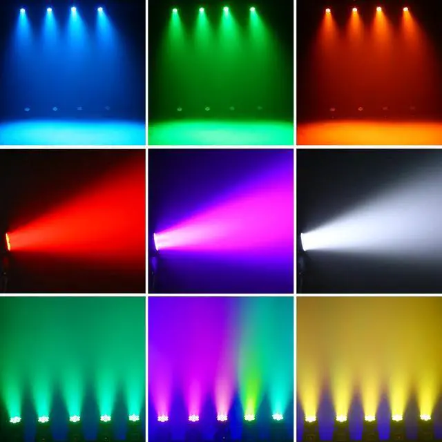 Alt view image 3 of 7 - Moving Head Light RGBW Stage Lighting DJ Lights 7 x 10W LED Beam Spotlight 9/14 CH Wash Light with DMX and Sound Activated for Party Church Wedding Bar Christmas Halloween Disco (2 Pack)