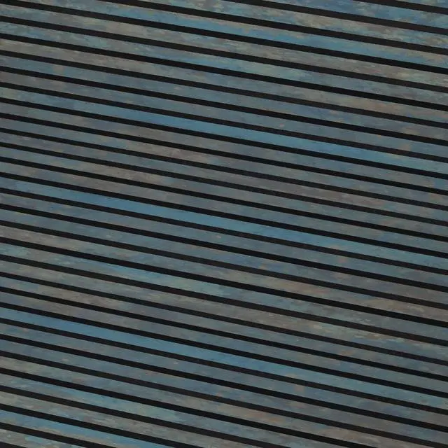 Alt view image 6 of 7 - Wood Slat Wall Panels for Interior Wall Decor, Acoustic MDF Wall Panels with PET Backing, Easy Install Wall Paneling for Living Room Bedroom Office, Antique Teal Rust Accent (106" H)