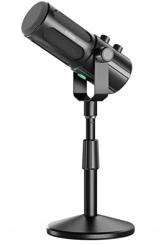Main image of AmpliTank TANK6S Vocal Dynamic Microphone XLR/USB Desktop Mic | Podcast Microphone with Height-Adjustable Stand, Mute, Monitoring, Studio Metal, for Streaming Content Creation Recording