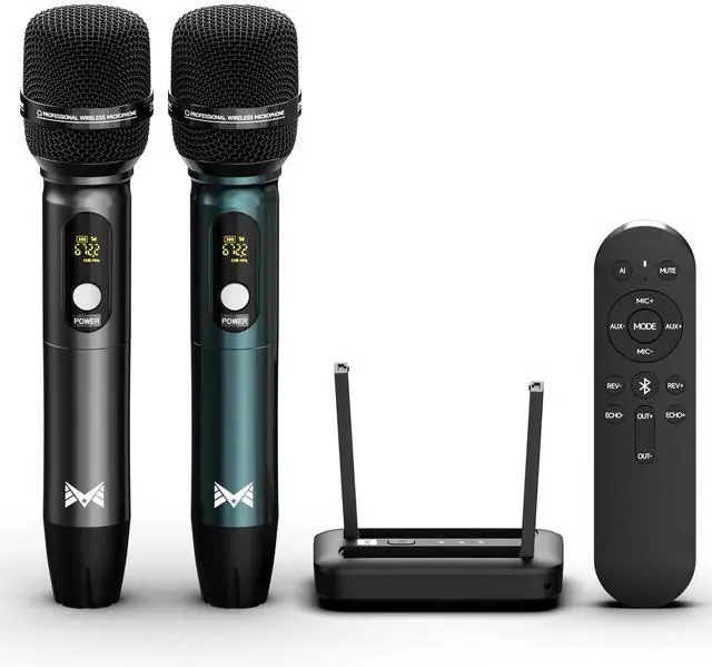 Main image of Portable Karaoke Machine with AI Voice Removal & Studio-Grade Reverb - Wireless Microphones System, Bluetooth 5.0, Professional Mics for Home Singing