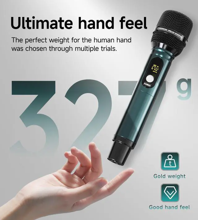 Alt view image 7 of 7 - Portable Karaoke Machine with AI Voice Removal & Studio-Grade Reverb - Wireless Microphones System, Bluetooth 5.0, Professional Mics for Home Singing