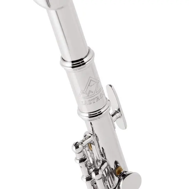 Alt view image 4 of 7 - Silver-Plated Piccolo Key of C 2-Piece Keys for Beginner, Kids, Student with Hard Case, Cleaning Rod, Cloth and Gloves