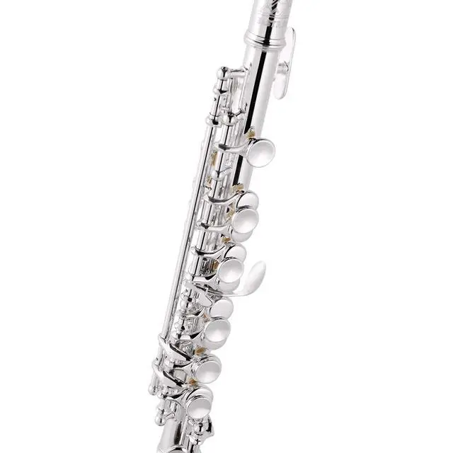 Alt view image 2 of 7 - Silver-Plated Piccolo Key of C 2-Piece Keys for Beginner, Kids, Student with Hard Case, Cleaning Rod, Cloth and Gloves