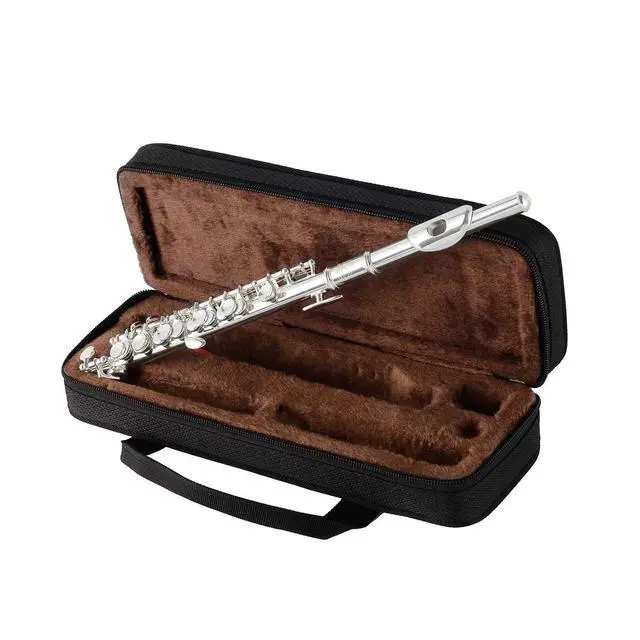 Alt view image 5 of 7 - Silver-Plated Piccolo Key of C 2-Piece Keys for Beginner, Kids, Student with Hard Case, Cleaning Rod, Cloth and Gloves