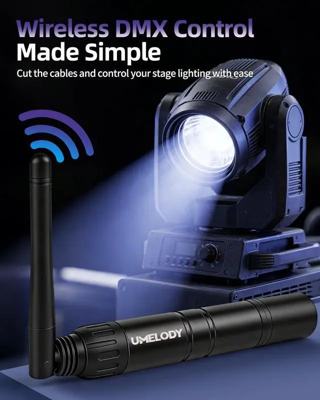 Alt view image 2 of 7 - Wireless DMX512 Transmitter Receiver Kit, 2.4GHz Stage Lighting Control System, 1 Transmitter 3 Receivers, 7 Groups ID, 126 Channels, Long Range Stable Signal for DJ Party Club Disco Lighting