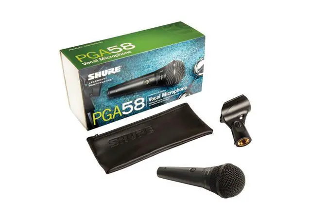 Alt view image 2 of 5 - PGA58 Dynamic Microphone - Handheld Mic for Vocals with Cardioid Pick-up Pattern, Discrete On/Off Switch, Stand Adapter and Zipper Pouch, No Cable (PGA58-LC)