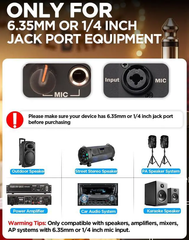 Alt view image 5 of 7 - Rechargeable Wireless Microphone, Dual Metal Cordless Handheld Dynamic Wireless Mics with 1/4'' Output for Karaoke, Meeting, Singing, Church, Wedding(UHF 240ft Range)(Receiver with Bluetooth)