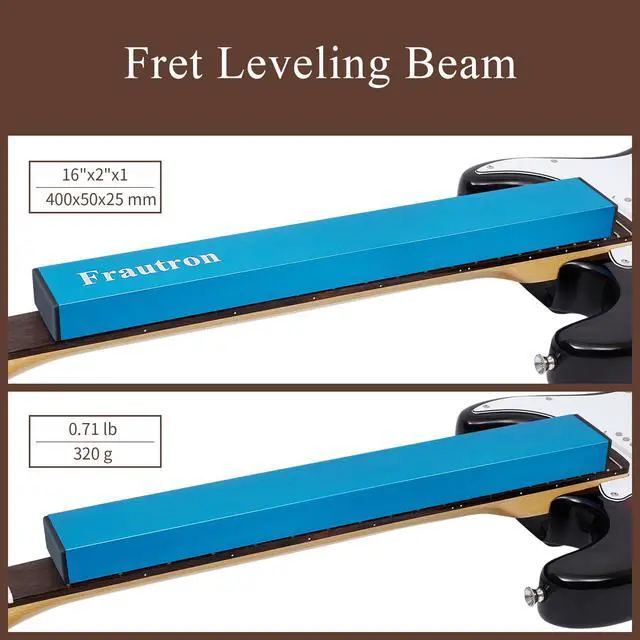 Alt view image 2 of 7 - Luthier Setup Tool Kit, Guitar Fret Leveling Kit for Enthusiasts | 16" Fret Leveling Beam, Neck Notched Straight Edge, Fret Rocker, String Action Gauge, Understring Radius Gauge, Feeler Gauge