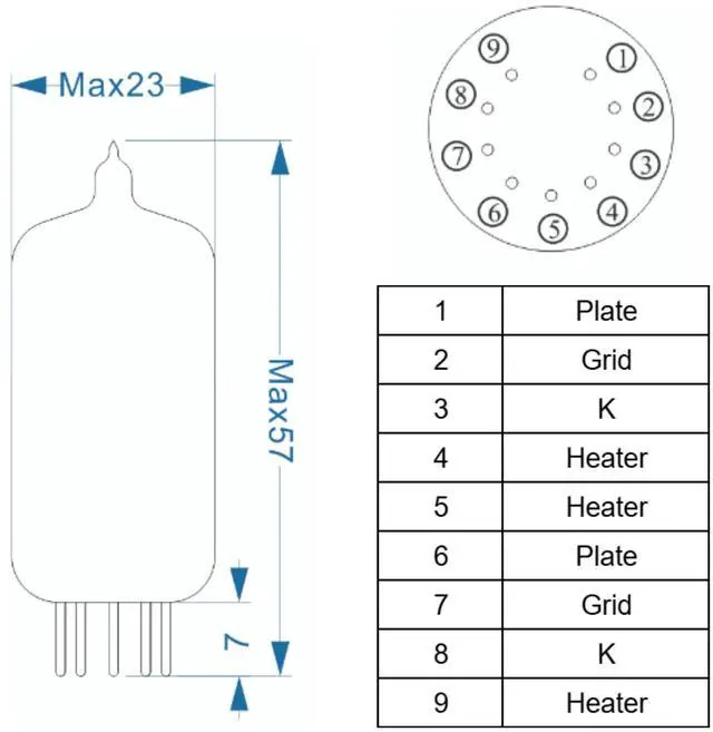 Alt view image 2 of 7 - Horizon Series 12AX7-AT / ECC83 Vacuum Tube Preamp Tubes Amplifier Matched Pair (2 PACK)