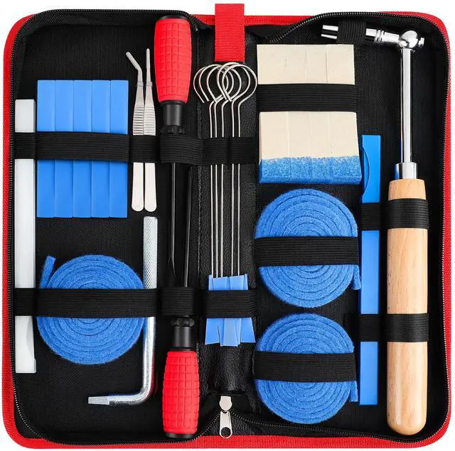 Main image of CONCHACIELO Professional Piano Tuning Kit: Universal Piano Tuning Tools Kit Set with Portable Case,Tuning Wrench, Wrench Fastener, Tuning Mute. for Tuning Beginner, Professional Tuner
