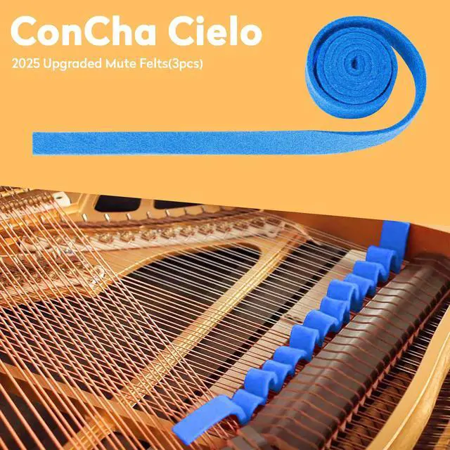 Alt view image 4 of 7 - CONCHACIELO Professional Piano Tuning Kit: Universal Piano Tuning Tools Kit Set with Portable Case,Tuning Wrench, Wrench Fastener, Tuning Mute. for Tuning Beginner, Professional Tuner