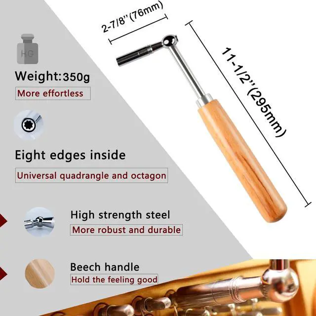 Alt view image 3 of 7 - CONCHACIELO Professional Piano Tuning Kit: Universal Piano Tuning Tools Kit Set with Portable Case,Tuning Wrench, Wrench Fastener, Tuning Mute. for Tuning Beginner, Professional Tuner