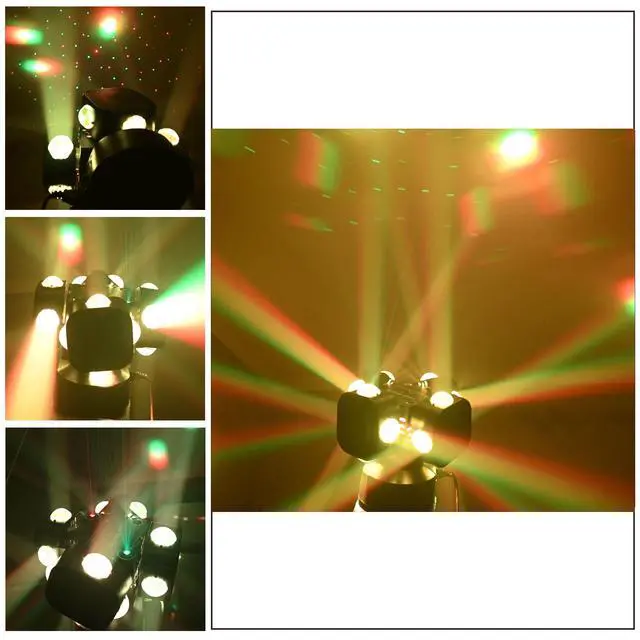 Alt view image 4 of 7 - Moving Head DJ Light 16LEDs Rotating Beam Lights Stage Light DJ Lighting Led Pinspot Lights Uplighting Ligh-ts Sound Activated Dmx512 Light for DJ KTV Disco Party Wedding Concert Festival