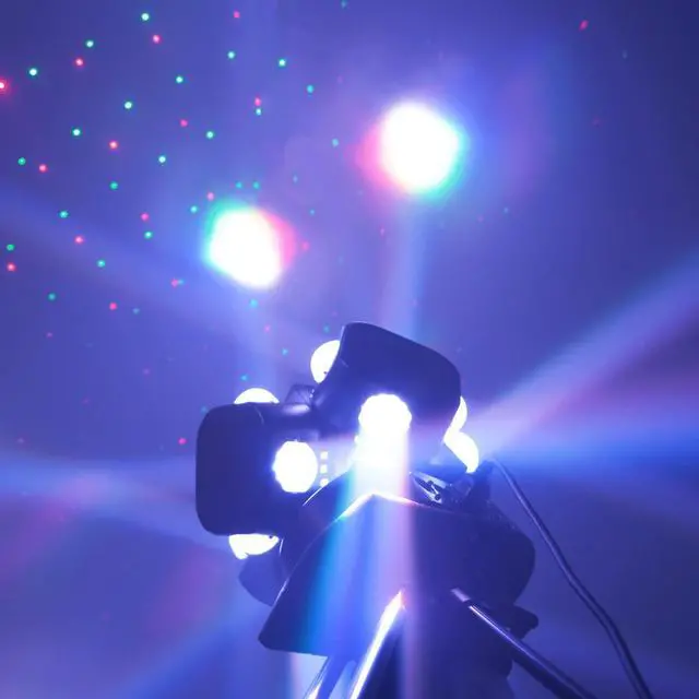 Alt view image 7 of 7 - Moving Head DJ Light 16LEDs Rotating Beam Lights Stage Light DJ Lighting Led Pinspot Lights Uplighting Ligh-ts Sound Activated Dmx512 Light for DJ KTV Disco Party Wedding Concert Festival