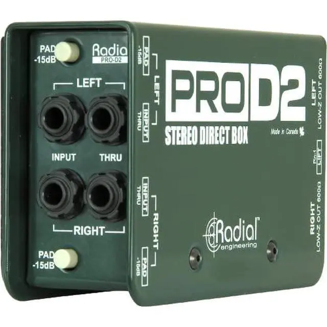 Alt view image 3 of 7 - Radial Engineering ProD2 Passive Stereo DI Box Bundle