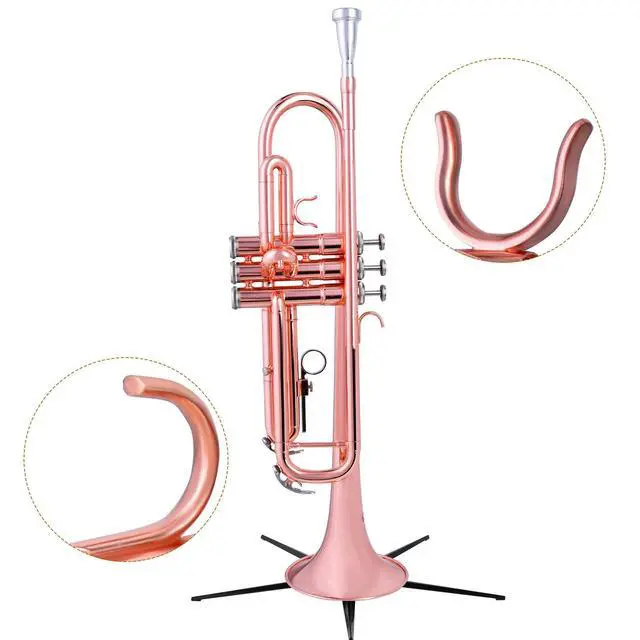 Alt view image 6 of 7 - Bb Trumpet Standard Trumpet Set with Carrying Case,Gloves, 7C Mouthpiece, Cleaning Kit, Tuning Rod (Phosphor Copper)