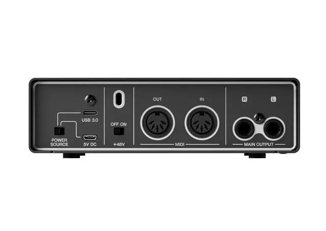 Alt view image 2 of 6 - 2-in/2-out USB-C Audio/MIDI Interface with 32-bit/192kHz Support, 2 combo Inputs, DSP-Powered Mixing/Effects, Steinberg Software Suite, Black URX22C