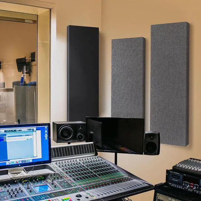 Alt view image 7 of 7 - 2 PCS Fiberglass Acoustic Panels, 48x12x2 Inches Sound Absorbing Panels, Sound Proof Panels for Studios, Office, Home Theater. (Heather)