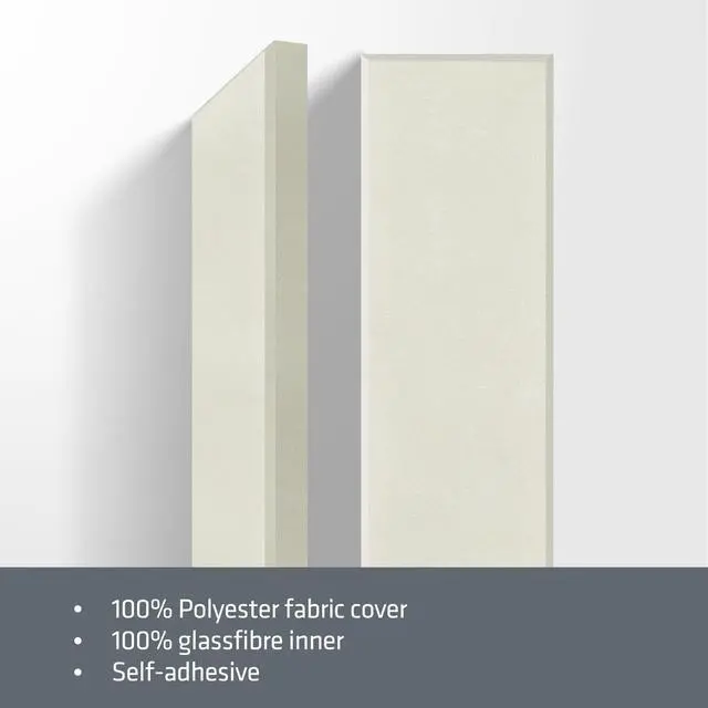 Alt view image 6 of 7 - 2 PCS Fiberglass Acoustic Panels, 48x12x2 Inches Sound Absorbing Panels, Sound Proof Panels for Studios, Office, Home Theater. (Off White)