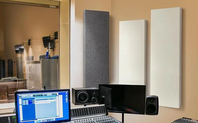 Alt view image 7 of 7 - 2 PCS Fiberglass Acoustic Panels, 48x12x2 Inches Sound Absorbing Panels, Sound Proof Panels for Studios, Office, Home Theater. (Off White)