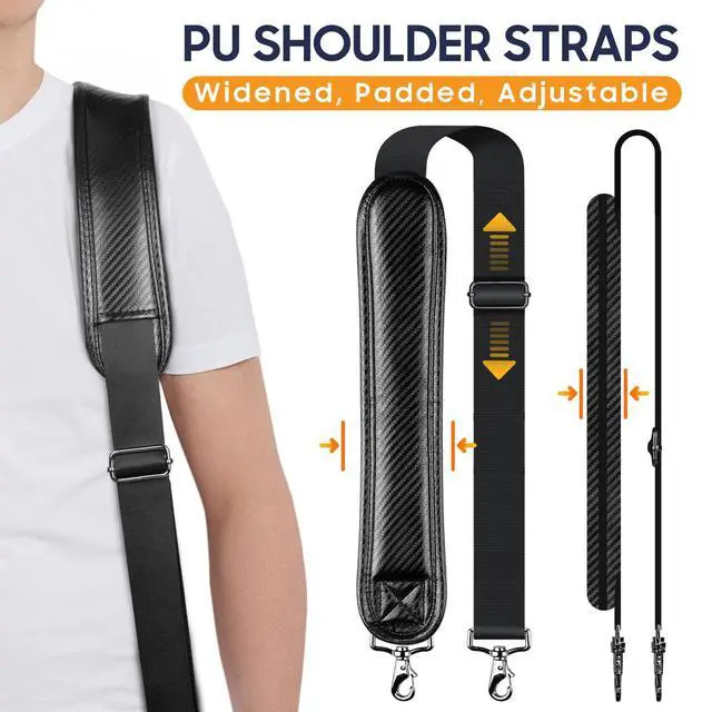 Alt view image 6 of 7 - Acoustic Guitar Case ABS Waterproof Hard Case 41 Inch Gig Bag 0.6 Inch Thick Padding for Acoustic Classical Guitars, Navy CY0247