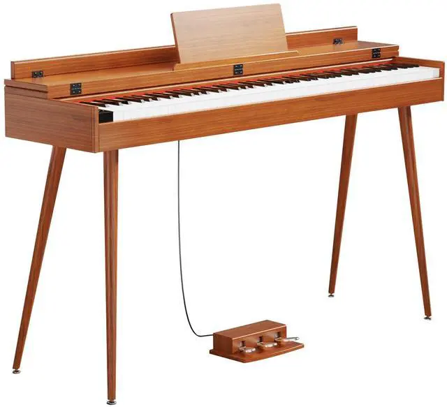 Main image of 88 Key Digital Piano, Hammer-Action Full Size Weighted Keyboard, Transforms Between Desk Cover Electric Piano and Vanity, Piano Keyboard with Stand, 25Wx2 Speakers, Three Pedal