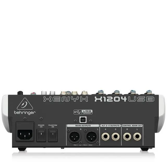 Alt view image 4 of 4 - XENYX X1204USB Premium 12-Input 2/2-Bus Mixer with XENYX Mic Preamps and Compressors, British EQ, 24-Bit Multi-FX Processor and USB/Audio Interface