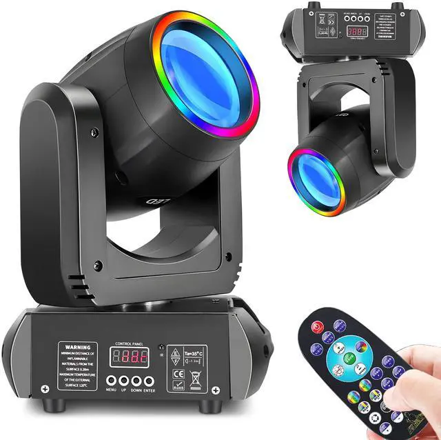 Main image of 250W LED Moving Head DJ Stage Lights, 13 Gobos 8 Colors, DMX512 | 15 Channels, Sound Activated, Strobe Effect, Disco Spotlight, Wedding, Birthday, Halloween, Christmas, Party, Bar, Club