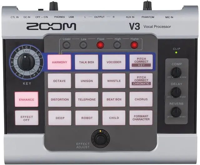Main image of V3 Vocal Processor for Streaming & Live Performance with Harmony, Pitch Correction, Reverb & Delay, 16 Studio Effects, Battery Powered