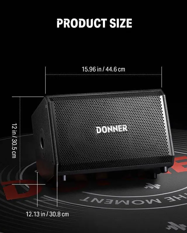 Alt view image 2 of 7 - Electric Drum Amp 200W, Peak Power 1000-Watt Wireless Professional Electronic Drum Amplifier Portable for Multi-Scene Use DDA-1000