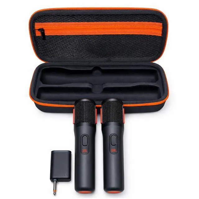 Main image of PartyBox Wireless Mic - 2X Digital Wireless Microphones, Rechargeable Battery, Compatible with All PartyBox Speakers (Black) Including Winguard Protective Travel Case