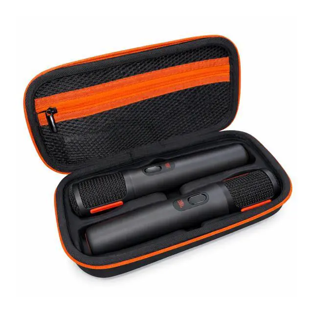Alt view image 2 of 7 - PartyBox Wireless Mic - 2X Digital Wireless Microphones, Rechargeable Battery, Compatible with All PartyBox Speakers (Black) Including Winguard Protective Travel Case