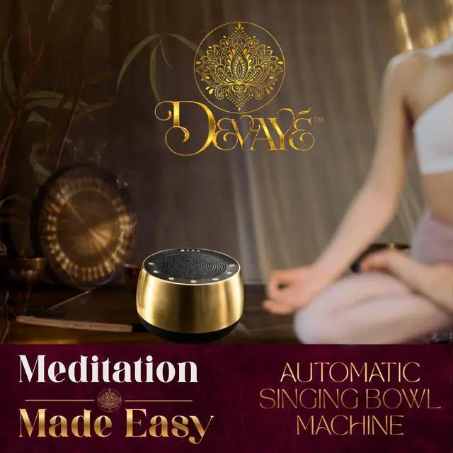 Alt view image 4 of 7 - Automatic Singing Bowl Machine for Meditation, Yoga & Massage Rechargeable Electronic Sound Bowl with 8 Tones, Timer, Volume Control and USB-C
