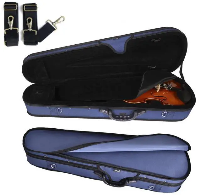 Main image of 4/4 Full Size Violin Hard Case Basic Professional Triangular Shape Backpack, Super Light Suspension, Blue