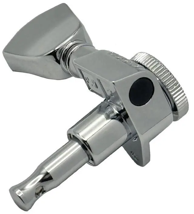 Alt view image 4 of 7 - Grover 502CK ROTO-GRIP Locking Rotomatics Guitar Tuners, Tuning Machines Set 3+3 18:1 Chrome Tuning Keys Tuner Heads Keystone Button with Dunlop Polish Cloth Bundle