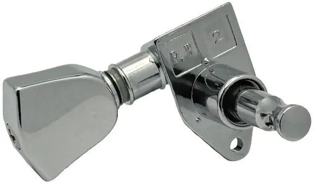 Alt view image 5 of 7 - Grover 502CK ROTO-GRIP Locking Rotomatics Guitar Tuners, Tuning Machines Set 3+3 18:1 Chrome Tuning Keys Tuner Heads Keystone Button with Dunlop Polish Cloth Bundle