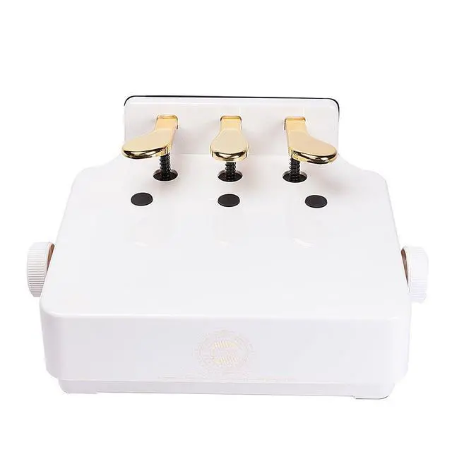 Alt view image 2 of 6 - Adjustable Piano Pedal Extender Bench for Kids (White)