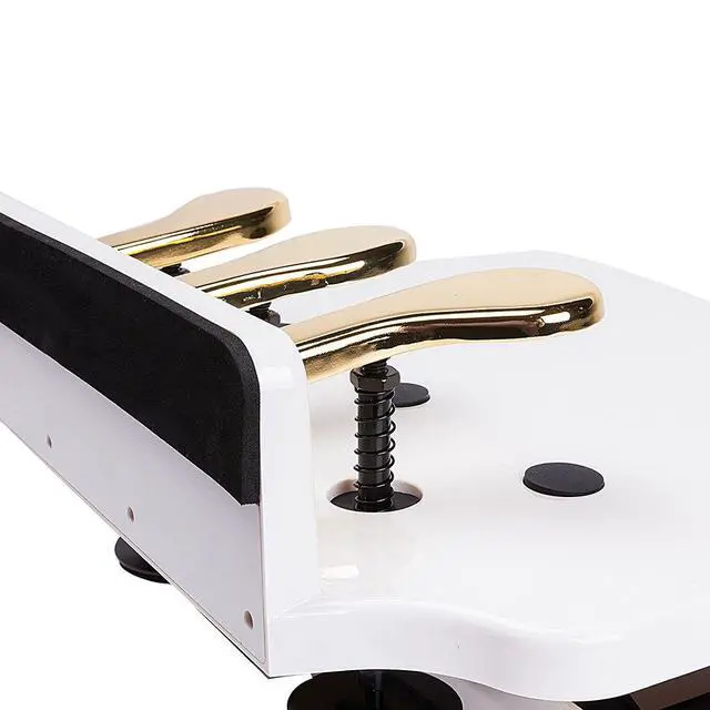 Alt view image 4 of 6 - Adjustable Piano Pedal Extender Bench for Kids (White)