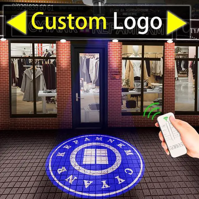 Alt view image 4 of 7 - 80W LED Logo GOBO Projector Ip67 Waterproof DJ Effect Light Including Free Custom Glass GOBO to Project Image for Hotel Company Store Wedding Advertising Indoor and Outdoor Use (80W)