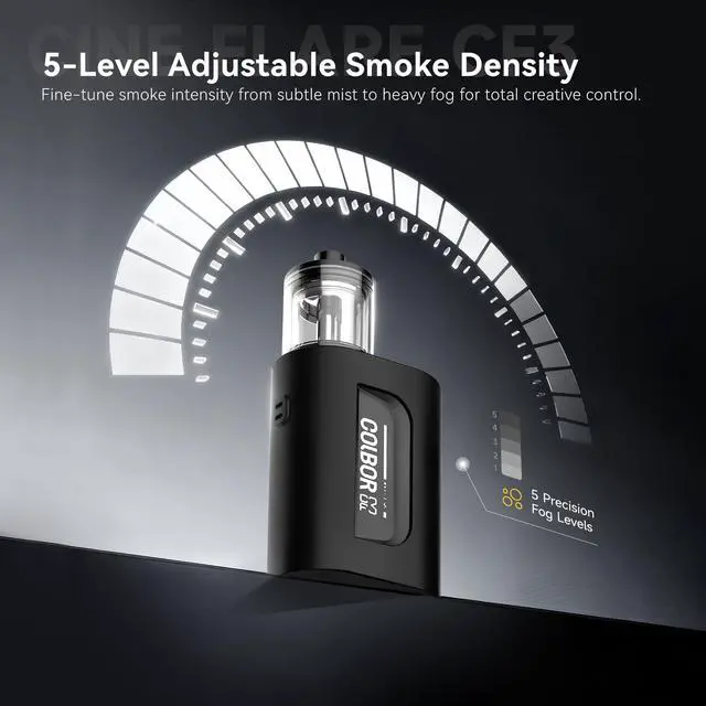 Alt view image 2 of 7 - CF3 Portable Fog Machine 40W, Mini Handheld Smoke Machine for Photography Cineflare-Engineered Safe, Small Fogger Maker for Indoor Outdoor Halloween Party Cosplay,Streaming,Weddings,Stage