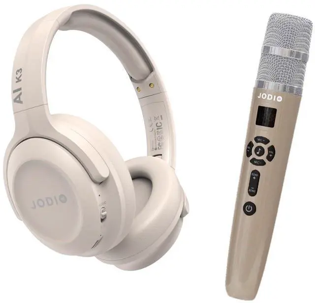 Main image of K3 Wireless Karaoke Headphones with Mic, Sing Anytime on YouTube, Spotify, TikTok, Smule or StarMaker, Patented AI Vocal Removal, Private Mode, Duet, Echo & Key Control, Bluetooth, Carry Case