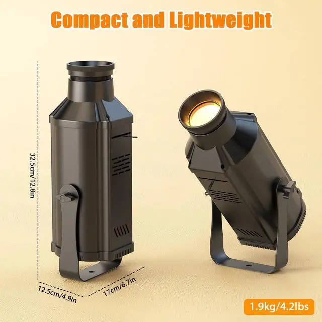 Alt view image 6 of 7 - LEKO Profile Stage Spotlights, 100W Cool & Warm White COB Lights,3200K-5600K, Zoom Control & DMX512 Par Ellipsidal Lights, 6CH Manual Focus LED Spotlights for Show Stage Event, 1 Pack