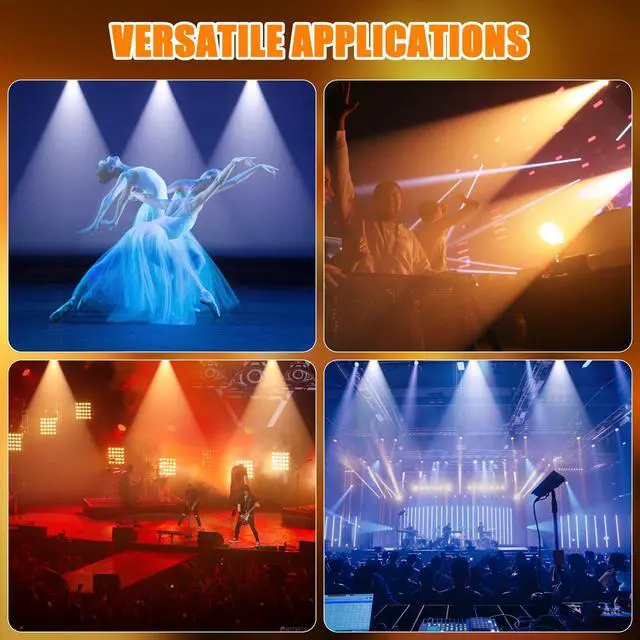Alt view image 7 of 7 - LEKO Profile Stage Spotlights, 100W Cool & Warm White COB Lights,3200K-5600K, Zoom Control & DMX512 Par Ellipsidal Lights, 6CH Manual Focus LED Spotlights for Show Stage Event, 1 Pack